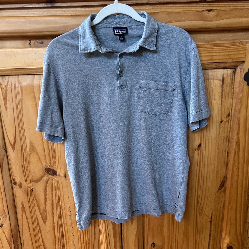 Patagonia Short Sleeve Shirt Collared Cotton Gray Men's Size Small
